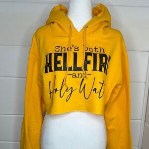 Graphic Cropped Women's Hoodie